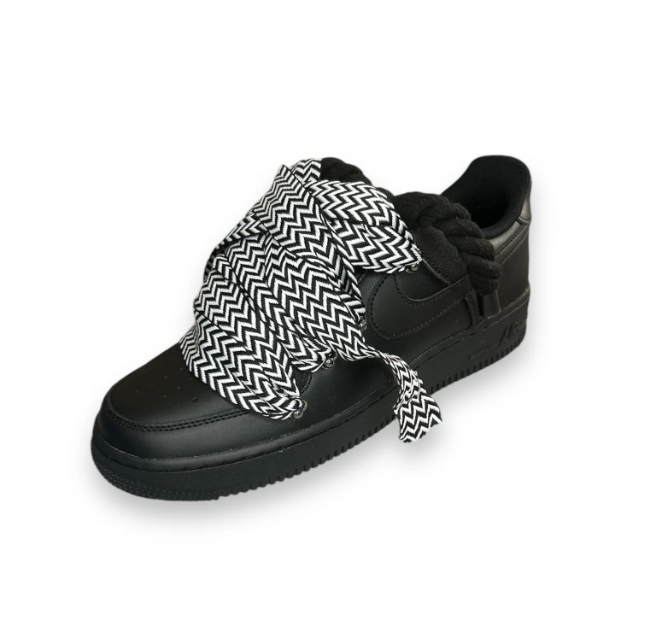 Af1 negras con cordones lanvin negros