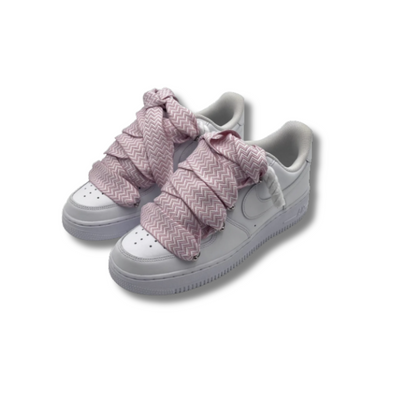 af1 blancas con cordones lanvin rosas