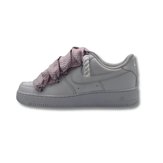 af1 blancas con cordones lanvin rosas