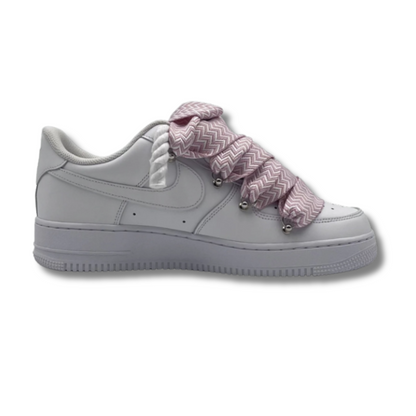 af1 blancas con cordones lanvin rosas