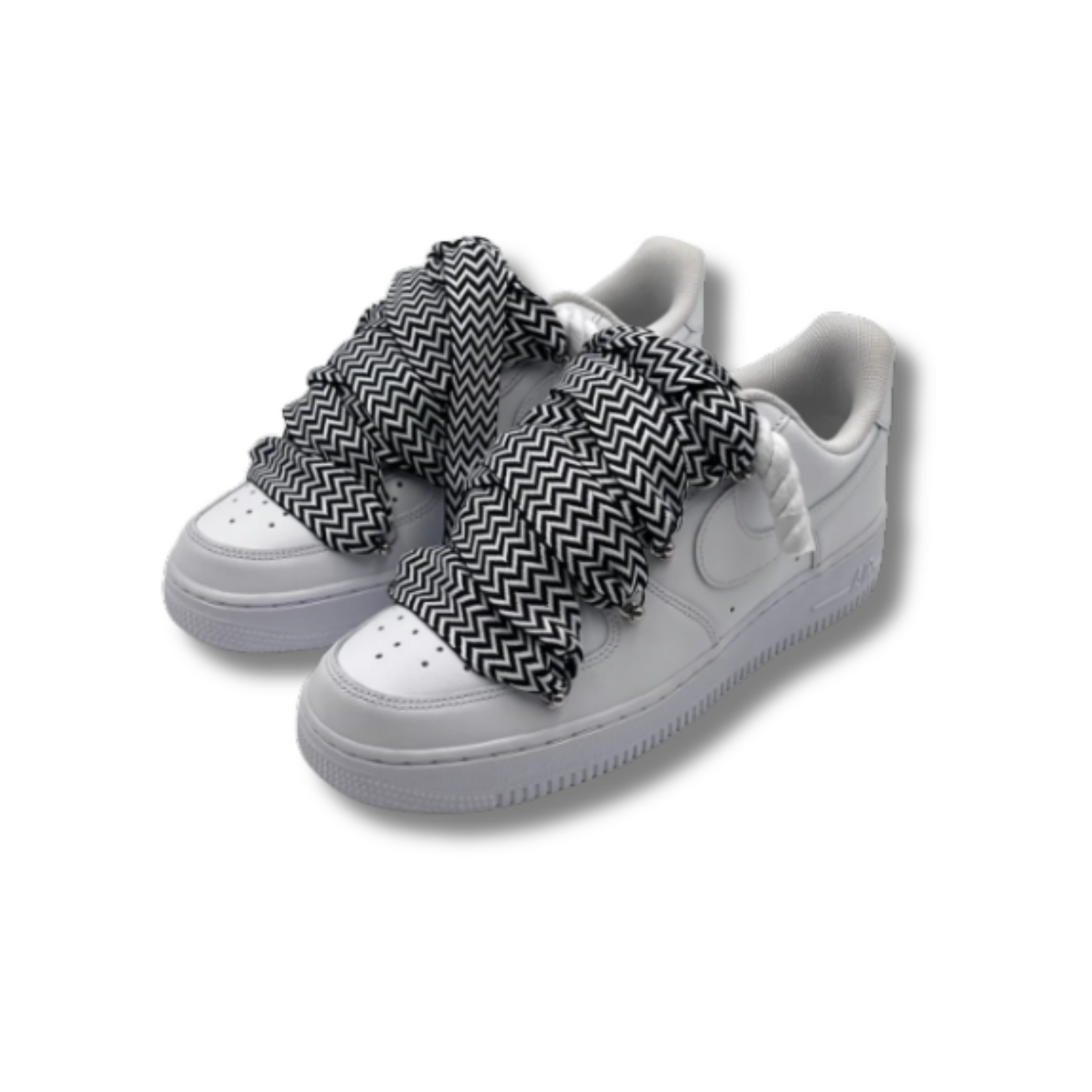af1 blancas con cordones lanvin negros
