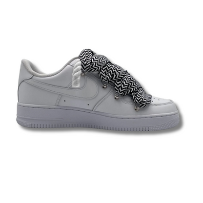 af1 blancas con cordones lanvin negros