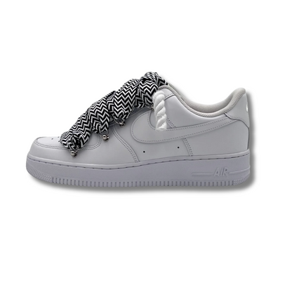 af1 blancas con cordones lanvin negros