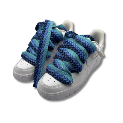 af1 blancas con lanvin laces azules