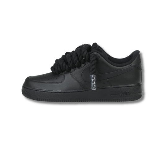 Af1 negras con rope laces