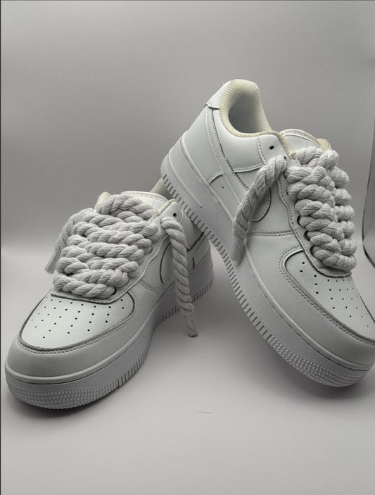 Af1 blancas rope laces