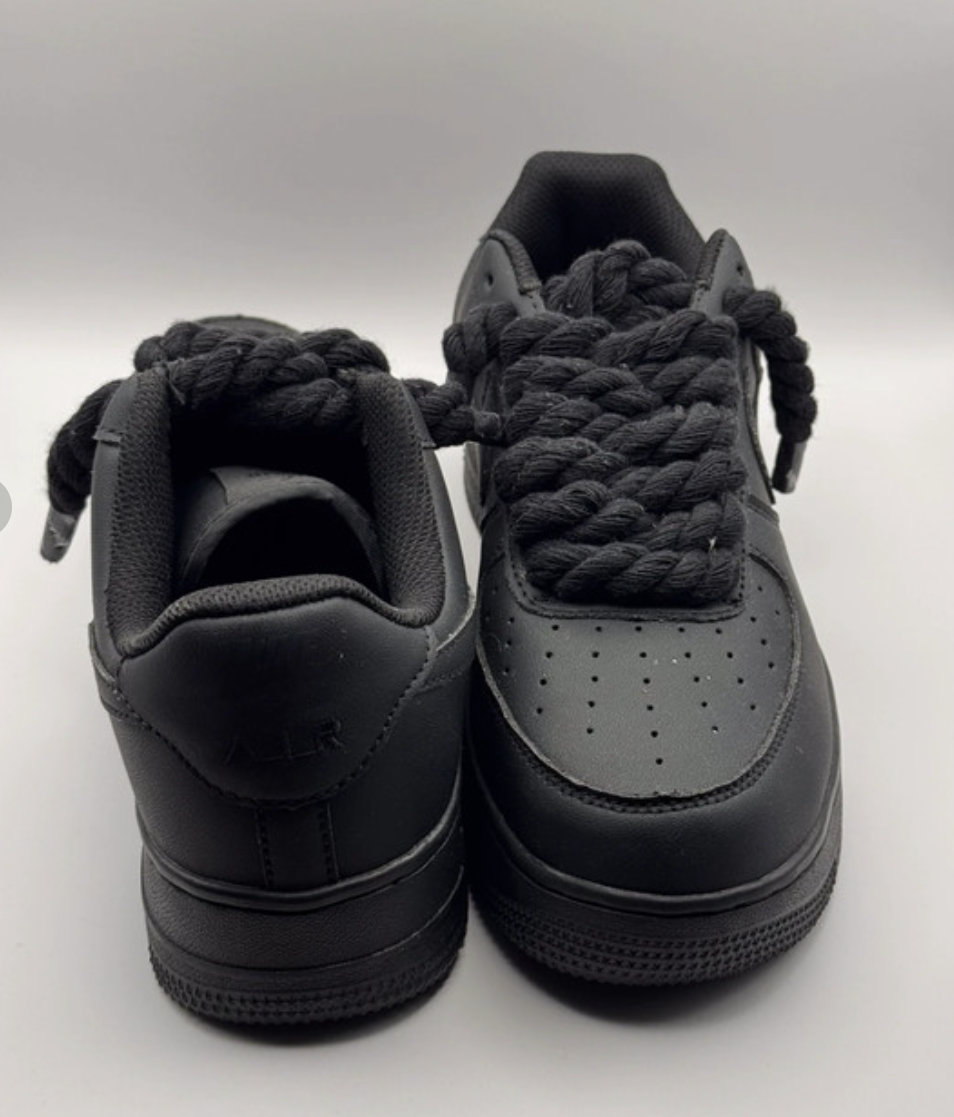 Af1 negras con rope laces