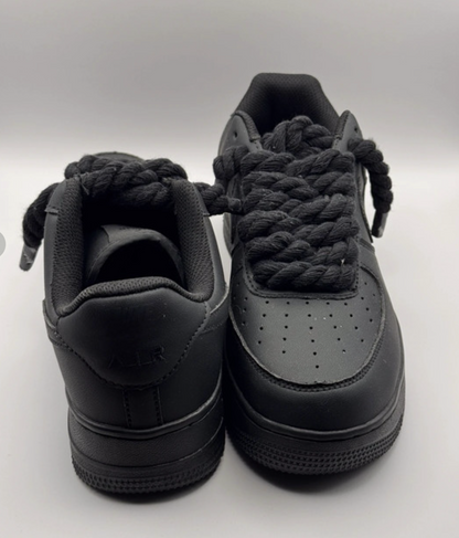 Af1 negras con rope laces