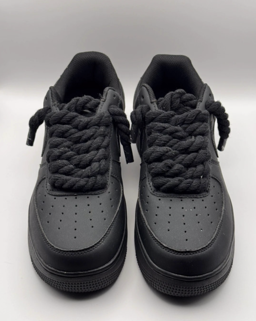 Af1 negras con rope laces