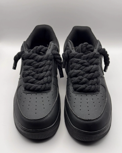 Af1 negras con rope laces