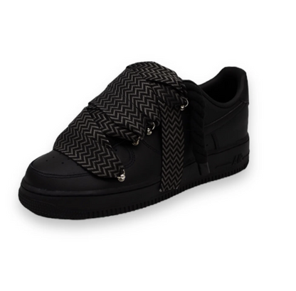 Af1 negras ropelaces y lanvinlaces negros
