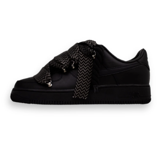 Af1 negras ropelaces y lanvinlaces negros