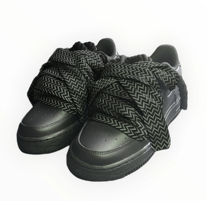 Af1 negras ropelaces y lanvinlaces negros
