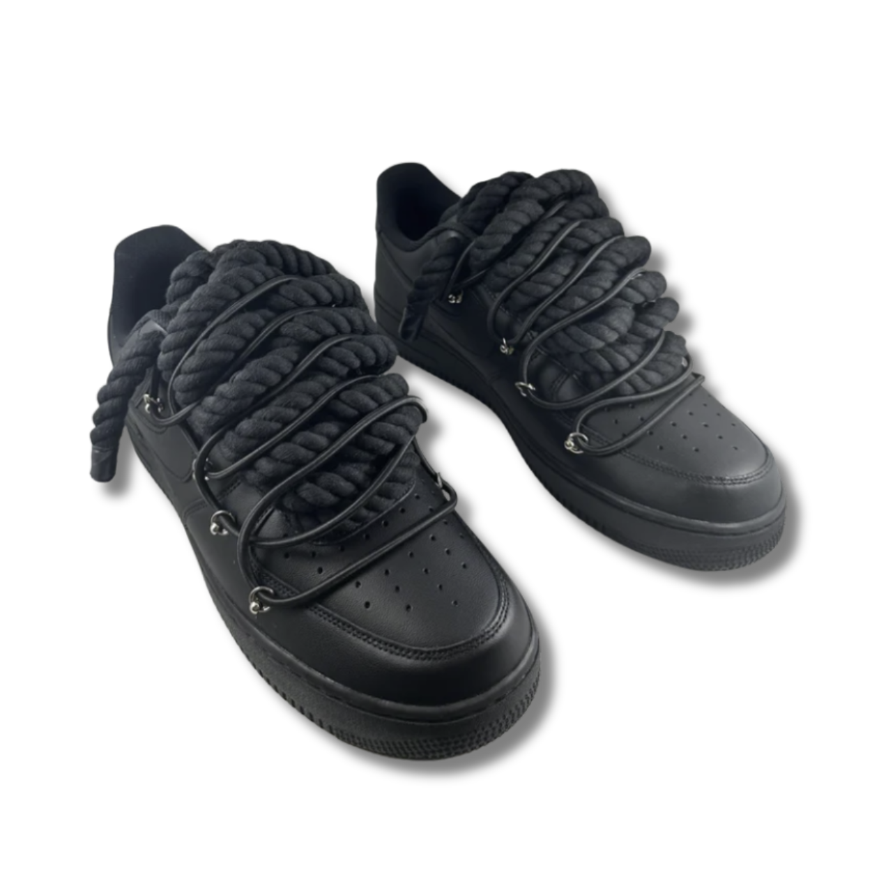 Af1 negras ropelaces doublelace negros